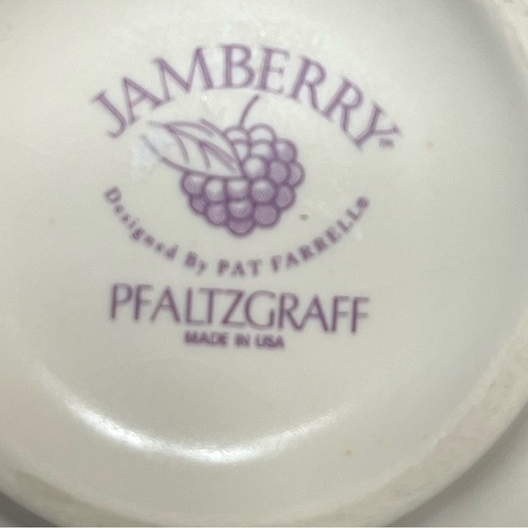 Deep Soup Cereal Bowl Jamberry by PFALTZGRAFF serving Dish USA made 3”x 7.25” - Picture 3 of 11